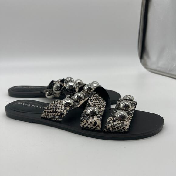 Marc Fisher Slide Sandal Size 7 M Bryte Snake - Picture 2 of 8